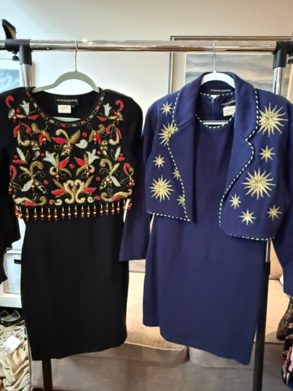 Vintage 90s Andrea Jovine glam dresses